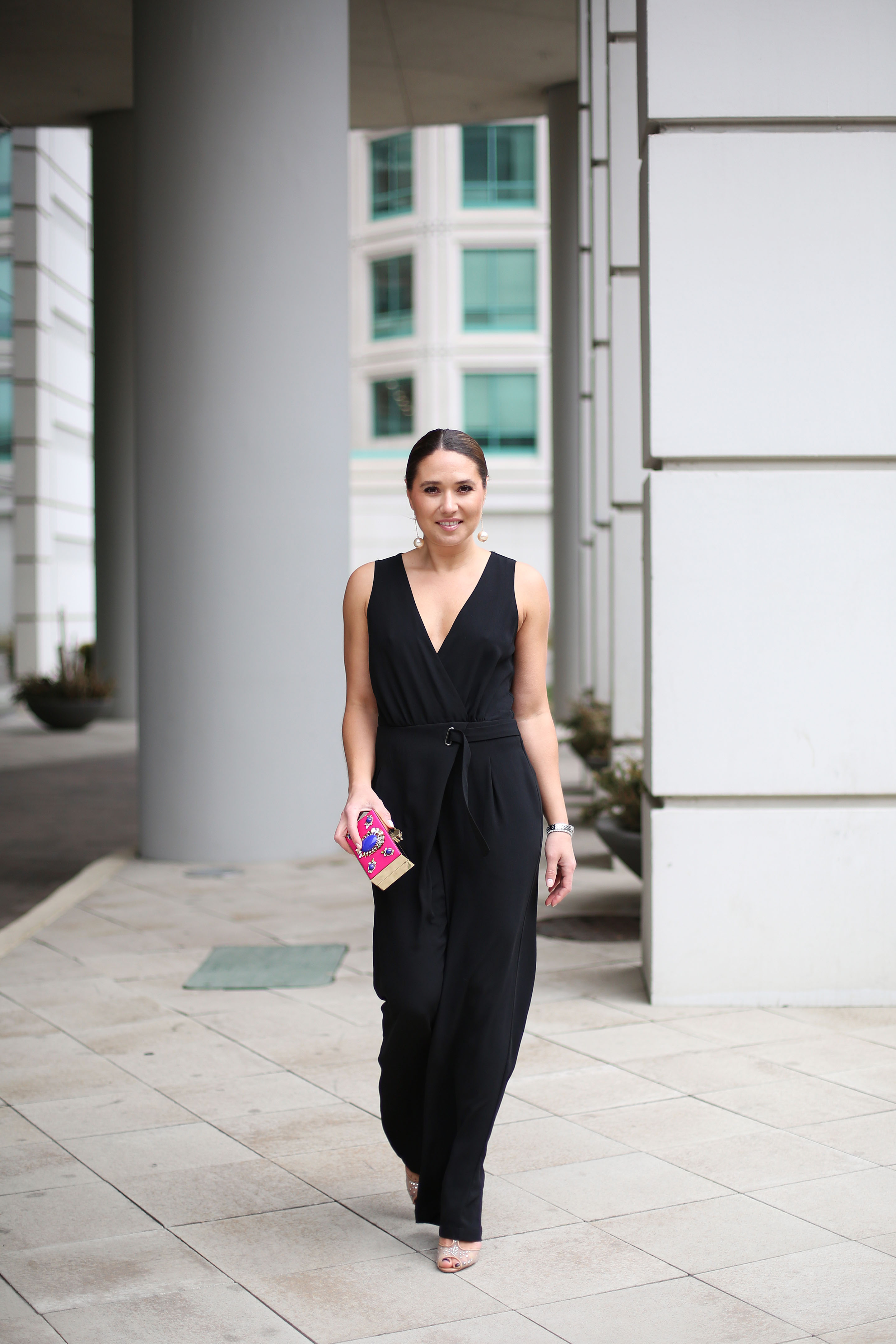 black-pants-jumpsuit-one-piece-outfit-idea-for-summer-wedding