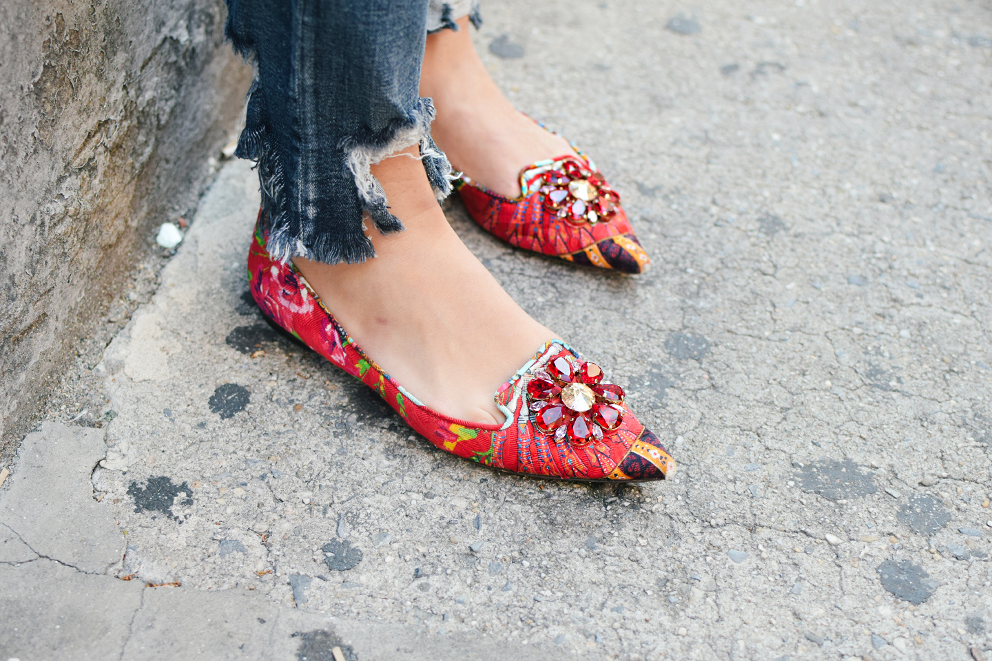 dolce-and-gabanna-crystal-embellished-red-flats