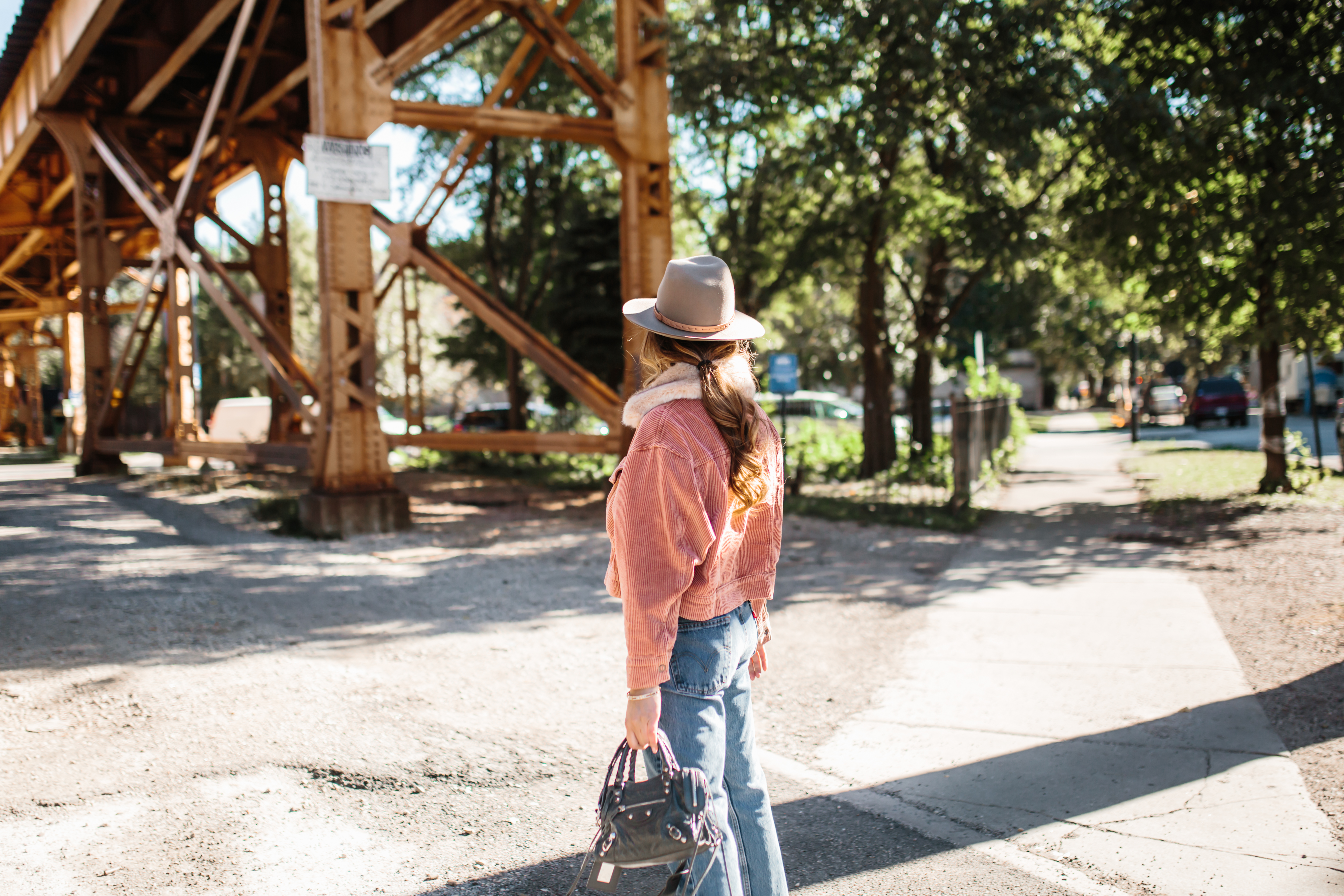 blush-courderoy-bomber-white-booties-fall-hat-denim-outfit-inspo