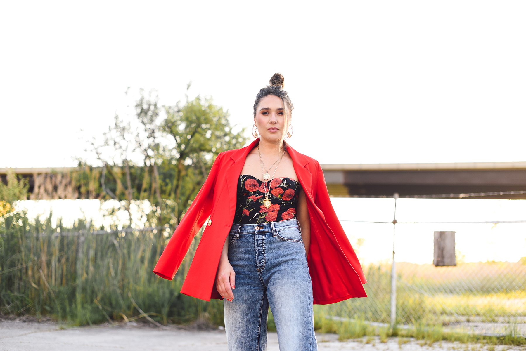 dolce-gabbana-swimsuit-styled-as-bodysuit-with-jeans-outfit-girl-street-style-summer-fashion-outfit-idea